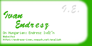 ivan endresz business card